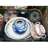 A small quantity of china including; 'Worcester Herbs' fruit bowl, Spode sucrier (no lid),