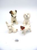 Three Beswick dogs including Jack Russell,
