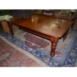 A Mahogany windout Dining Table standing on turned,