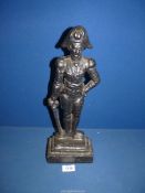 A good vintage Cast iron Doorstop in the form of Wellington, 15 5/8'' tall.
