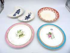 Two plates both with impressed 'Worcester Royal Porcelain Works', one with the mark to base as well,