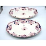 Two Arcadia serving plates (wear to rim of larger one).