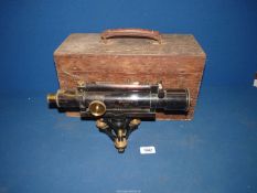 A cased Theodolite by Charles Baker, 244 High Street, Holborn, London.