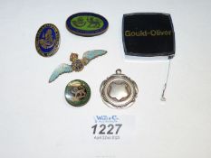 A quantity of enamelled badges including "The Herefordshire Old Comrades Association",