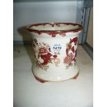 A Mason's Red Mandalay jardiniere, 7" tall.