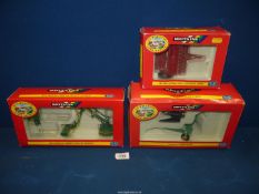 Three boxed Britains models; Massey Ferguson 130 Seed drill,