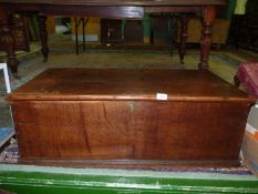 An 18th century Blanket box with internal candle box and two drawers,