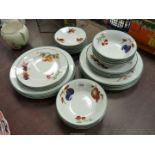 A quantity of Royal Worcester Evesham Vale china including eight dinner plates (10 3/4"),