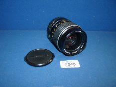 A Mamiya Sekor C 55mm f/2.8 Lens for Mamiya 645 Medium Format SLR Cameras, with caps.
