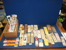 A box of Bookmarks including "40 years of Carry On", Northern Assurance Company,