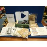 A box with philatelic and other oddments including; 2014 Great Britain concise catalogue,