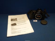 A Canon EOS-1N (Electro-Optical System) Professional 35mm SLR Camera Body, Serial No.