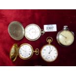 A Cyma brail Pocket Watch for the blind (one run briefly at time of cataloguing),