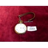 A Star Dennison pocket watch by Watch Case Co, no: S60149, having white enamel face.