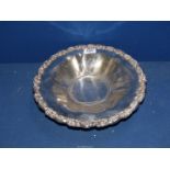 A large silver plated salver/dish.