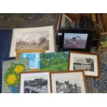 A quantity of Prints to include; 'Danzig', 'The Garden of Armida' by John Collier,
