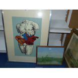 A framed abstract Print of Torso by R.