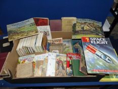 A quantity of old children's books to include Ladybird Books on farming, Worzel Gummidge,