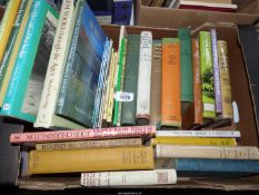 A box of old farming books to include Farm Tools through the Ages by Michael Partridge,