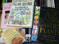 Two small boxes of books to include gardening, cookery, etc.