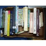 A quantity of books to include Private Eye Annual, atlas, cookbooks, etc.