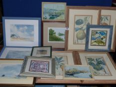 A quantity of Prints to include; Vernan Ward, Jane Hickman, framed prints of fruit, Michael Oxenham,