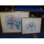 A framed and mounted Still Life Print signed 'S.