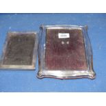 Two rectangular Silver photograph Frames with wooden backs, Chester, one by Henry Williamson Ltd.