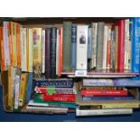 A box of books to include Inside Story by Roger Steer, quantity of Spike Milligan books, etc.