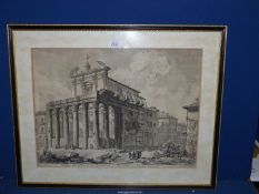 Giovanni Battista Piranesi (1720-1778): A View of the Temple of Antinous and Faustina from the