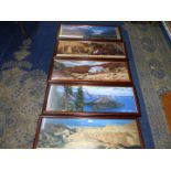Five framed Prints taken from photographs to include; Death Valley, Jasper National Park Iceland,