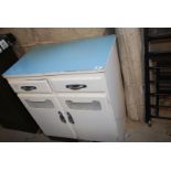 A kitchen cabinet with two drawers and two doors, 29" x 18" x 33 1/2" high.