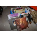 A quantity of records including Abba, Saturday Night Fever, Deep Purple, David Bowie etc.