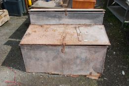 A galvanised bin, a/f (no base).