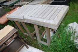 Two potting tables, 26 1/2'' x 33'' high.
