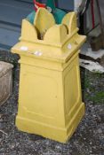 A painted chimney pot, 27'' high.