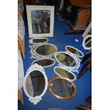 Five miscellaneous mirrors incl. two tryptic mirrors.
