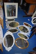Five miscellaneous mirrors incl. two tryptic mirrors.