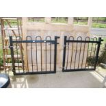 Two heavy duty steel Gates, 42'' x 37 1/2'' high and 40'' x 37 1/2'' high.