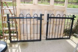 Two heavy duty steel Gates, 42'' x 37 1/2'' high and 40'' x 37 1/2'' high.