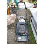 A Hayter 48 propelled mower, key start, with roller,