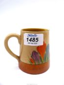 A Clarice Cliff Crocus pattern milk jug.