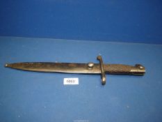 A Toledo Spain fixed blade Bayonet with scabbard stamped 5813 D.