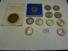A quantity of £2/£5 coins including; DNA, Guy Fawkes, cased 1985 Commonwealth Games,