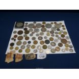 A quantity of English and foreign Coins including Prince of Wales/Lady Diana Crowns, 1872 half dime,
