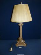 A good quality classical style table Lamp with silk shade.
