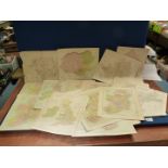 A quantity of loose maps of the British Isles some taken from books including Ireland, Wales,