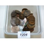 A quantity of old pennies including; Queen Victoria 1884 etc, Edward VII,