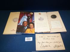 A royal Christmas card with the message 'With our best wishes for Christmas 1939 may God bless you