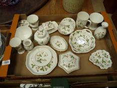 A quantity of Wedgwood ''Wild Strawberry'' china including bud vases, trinket pots etc.